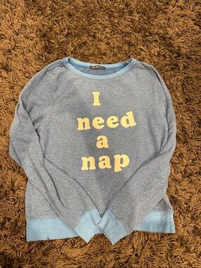Wildfox Blue Crewneck with Contrasting Label